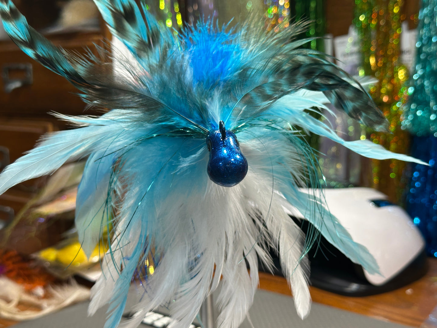 Feathered Cobia Jig - Blue & Blue