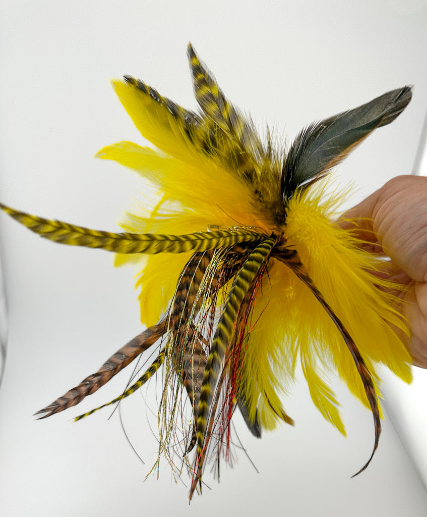 Feathered Cobia Jigs - Yellow & Brown