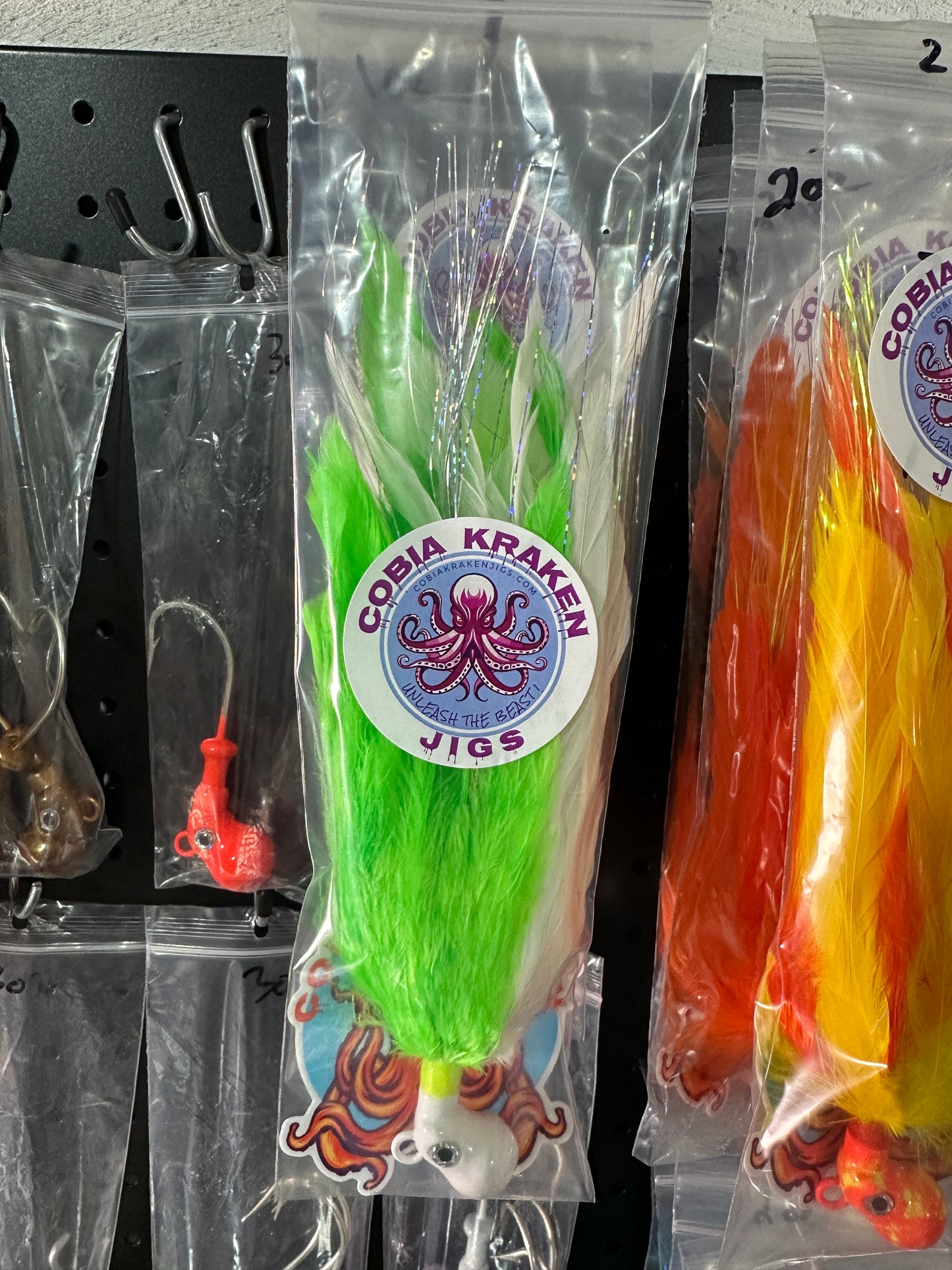 Feathered Jig - Chartreuse and White
