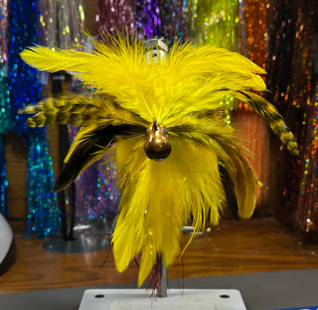 Feathered Cobia Jigs - Yellow & Brown