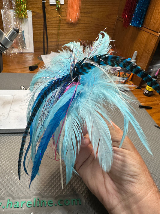 Feathered Cobia Jig - Baby Blue