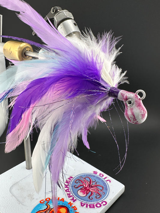 Cobia Kraken Jigs Customer Saltwater Feather Jigs hand tied in Virginia Beach