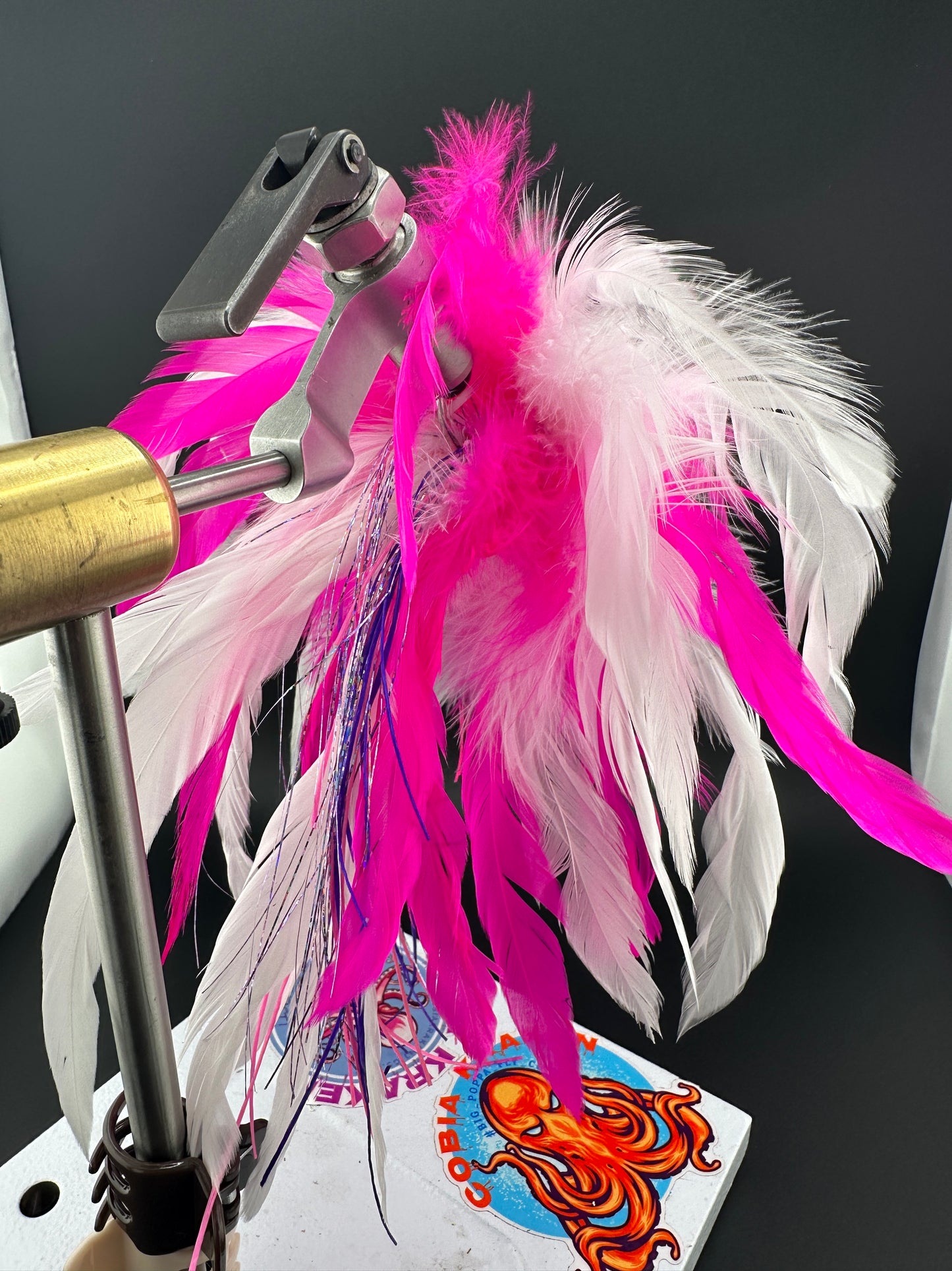 3.5oz Hot Pink & White Squid #1053