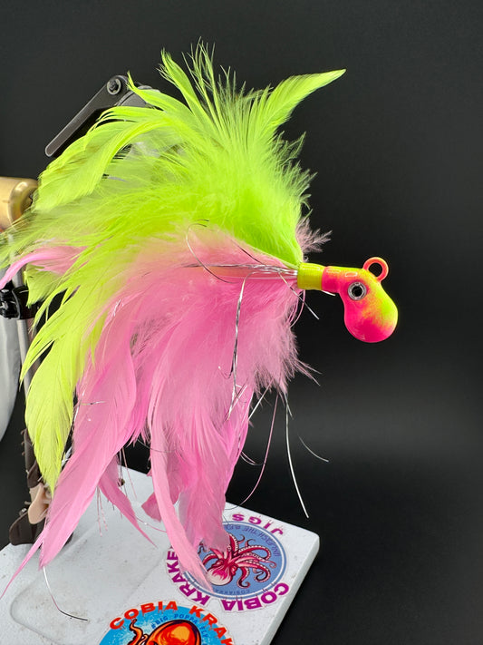 2oz Chartreuse and Pink with Matching Head #1063