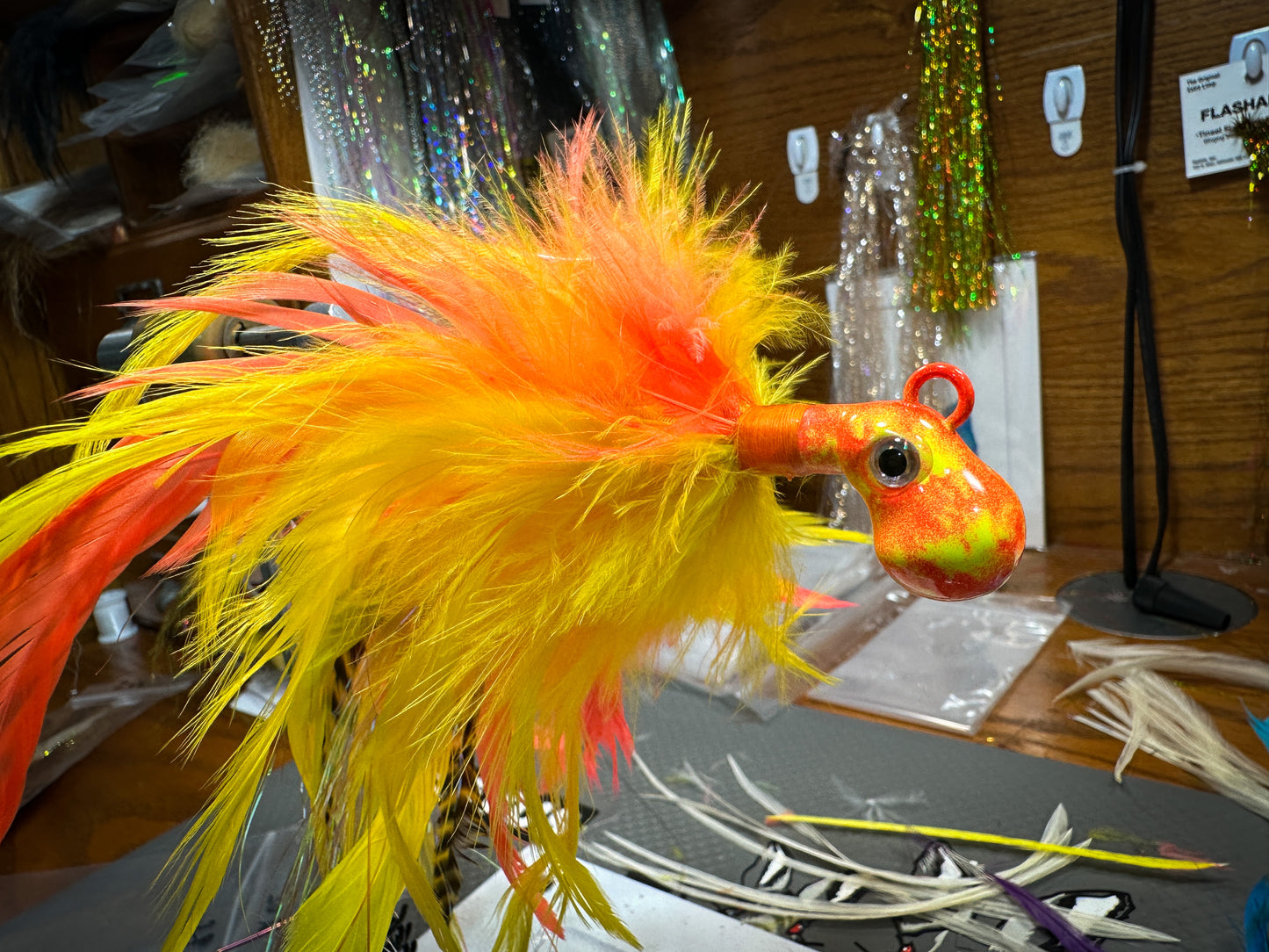 Feathered Cobia Jig - Fire Kraken v1.0