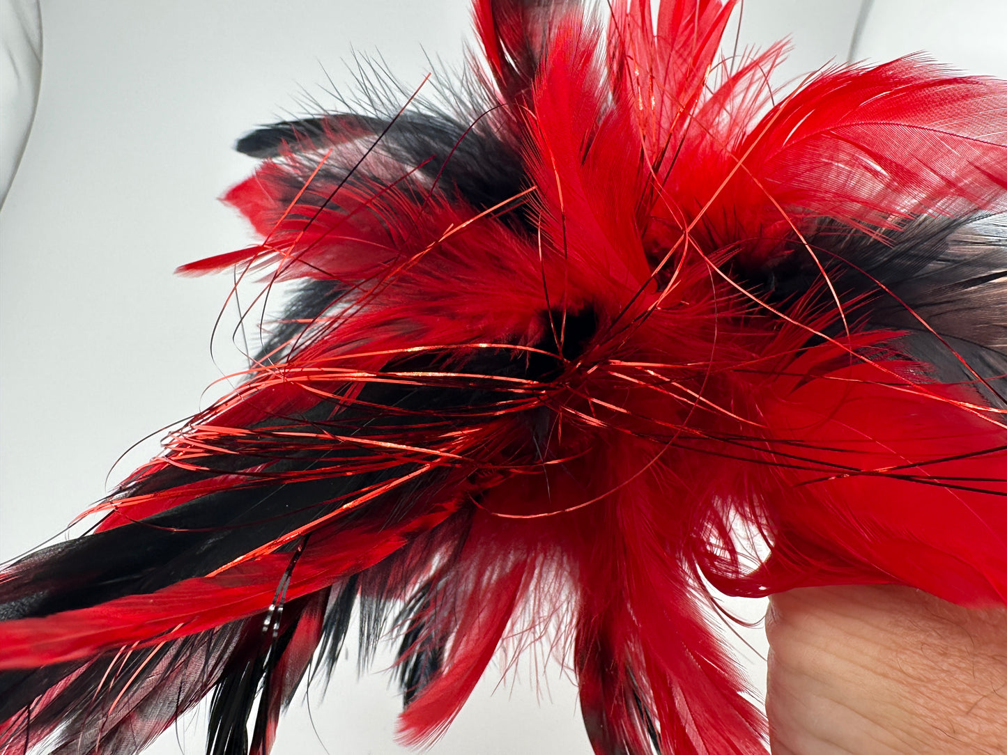 Feathered Cobia Jig - Red and Black