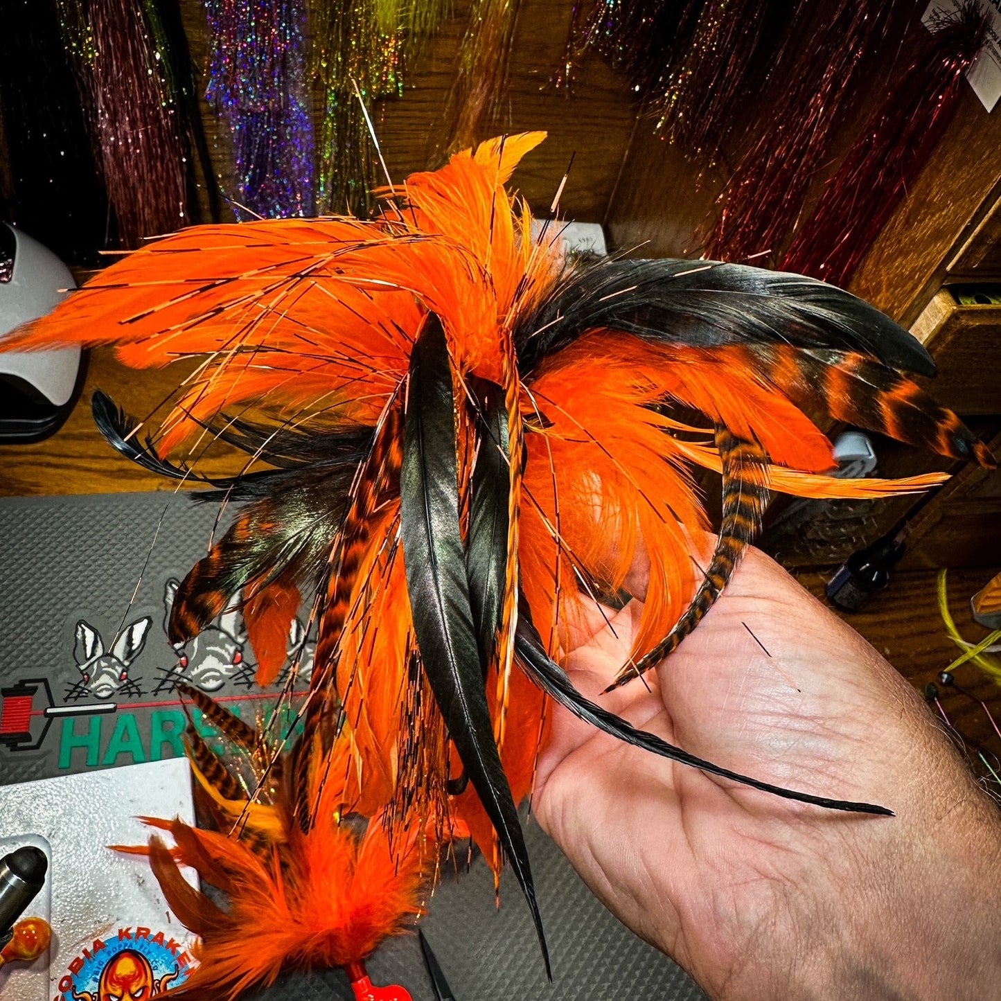 Feathered Cobia Jig - Halloween Kraken