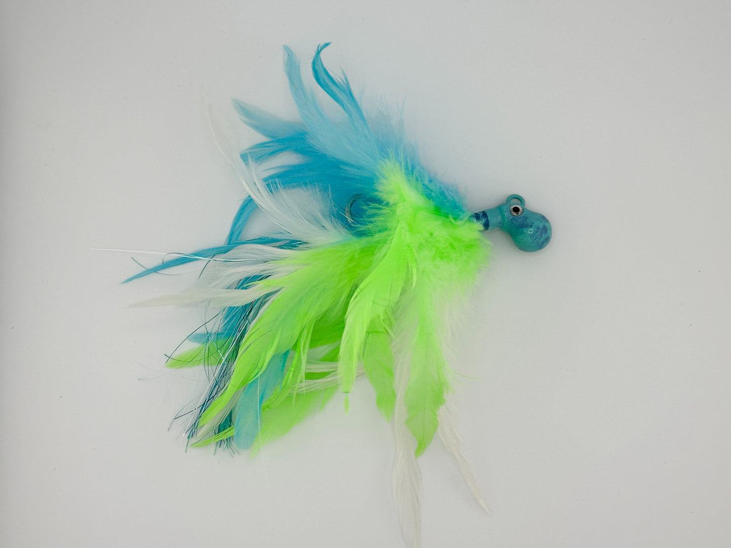 Feathered Cobia Jig - Blue/Green/White