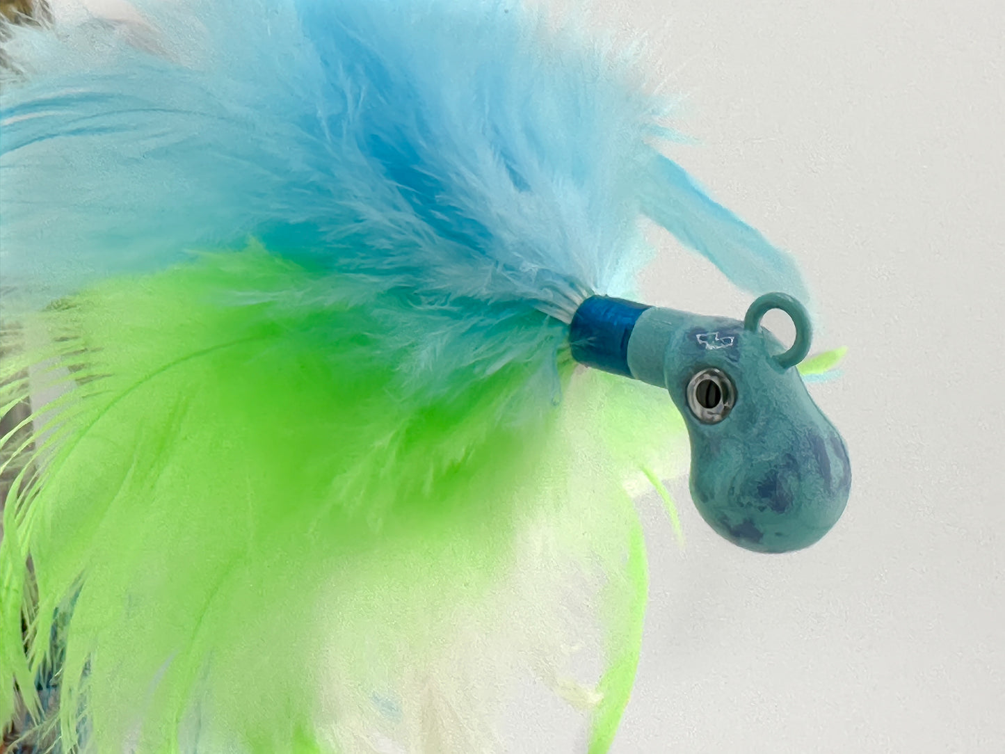 Feathered Cobia Jig - Blue/Green/White