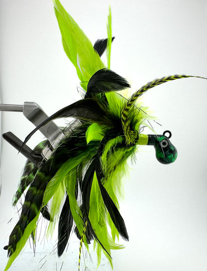 Chartreuse and Black Cobia Jig
