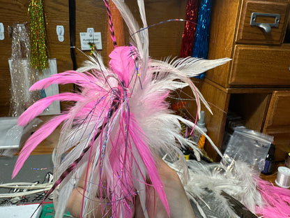 Feathered Cobia Jig - Pink & White