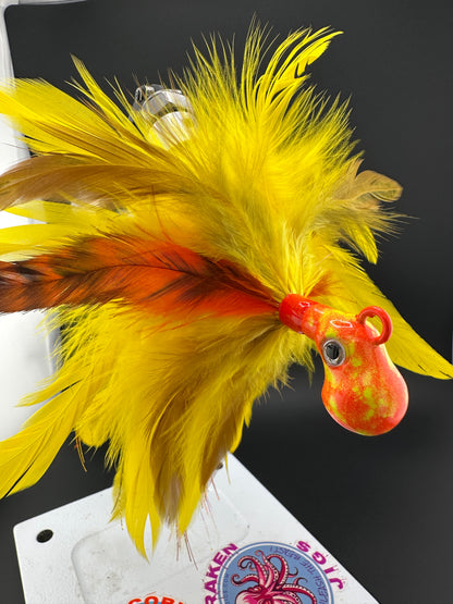 Yellow and orange cobia jig