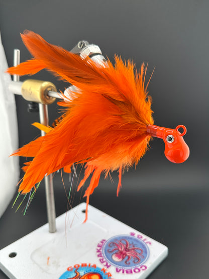 Orange Cobia Feather Jig