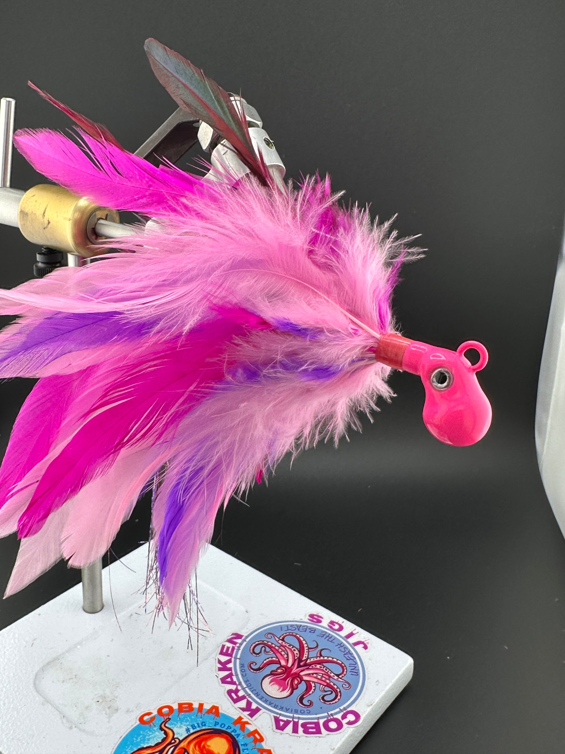 Pink purple and magenta Cobia fishing jig