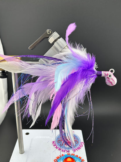 Pink White and Purple Cobia Fishing Jig