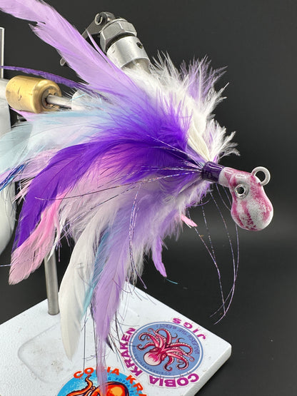 Cobia Kraken Jigs Customer Saltwater Feather Jigs hand tied in Virginia Beach