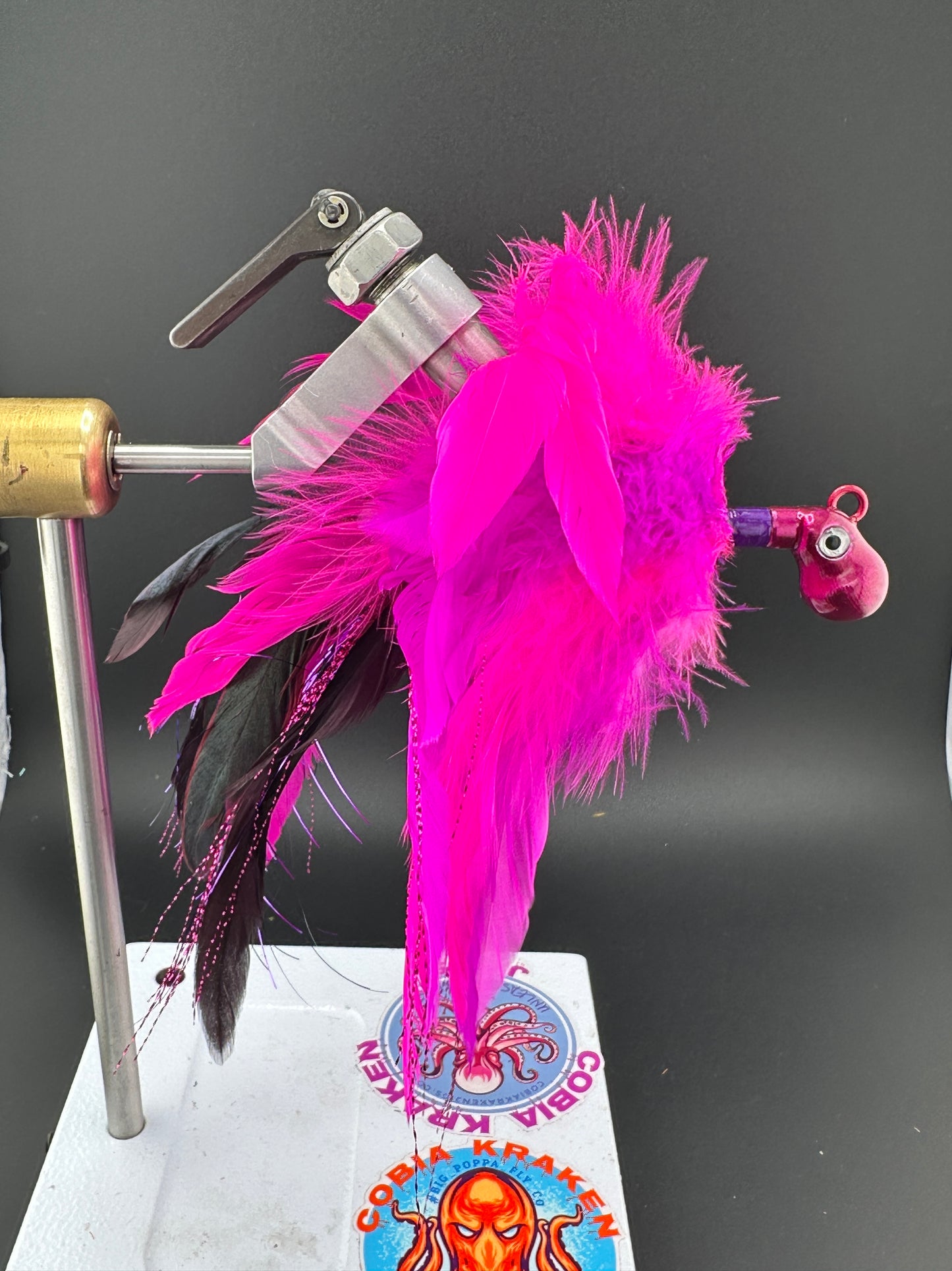 Hot Pink and Magenta Cobia Feather Jig