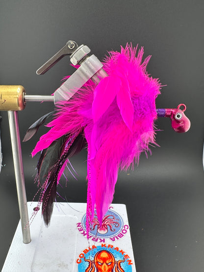 Hot Pink and Magenta Cobia Feather Jig