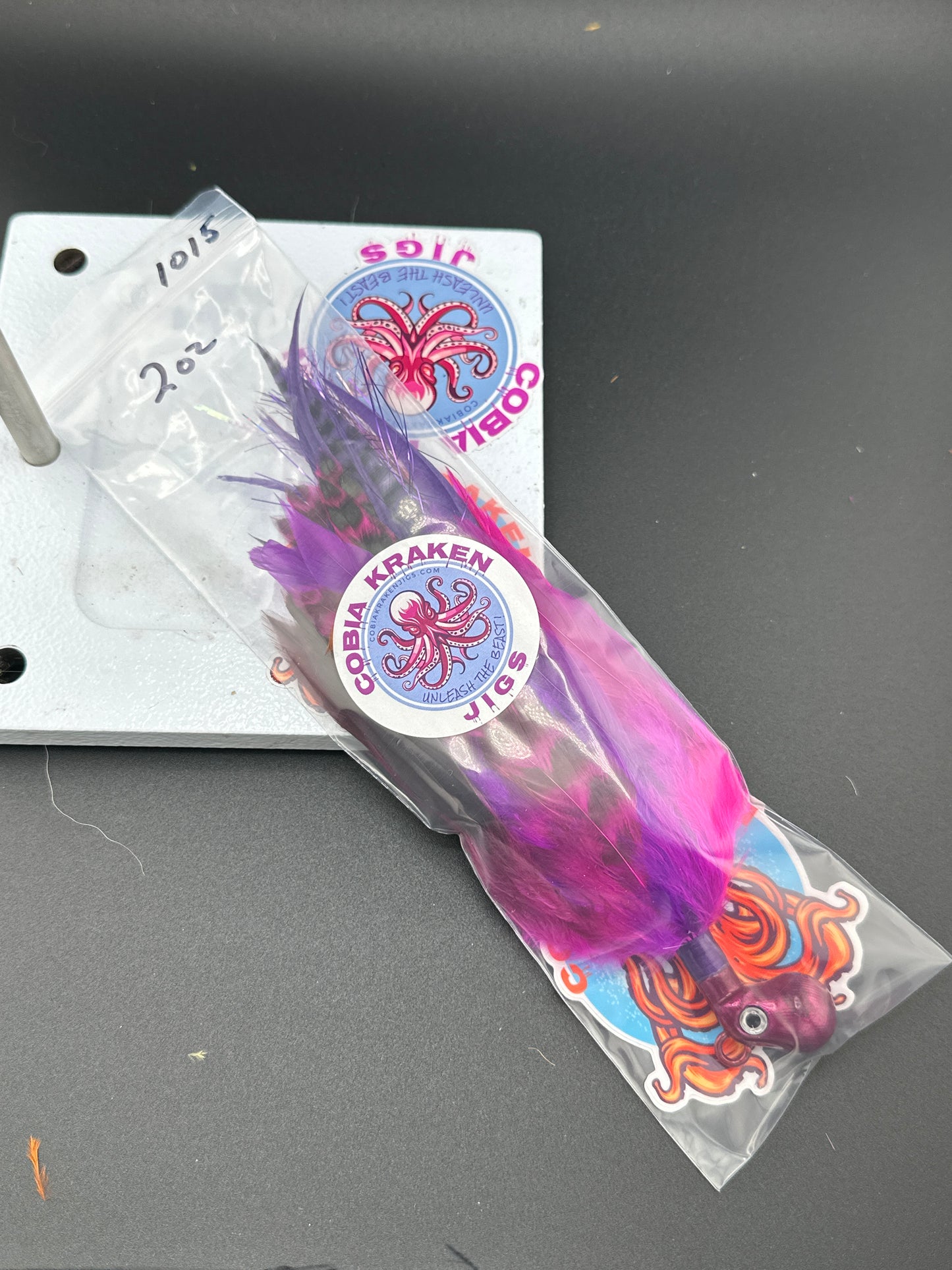 Purple and Magenta Cobia Kraken Jig