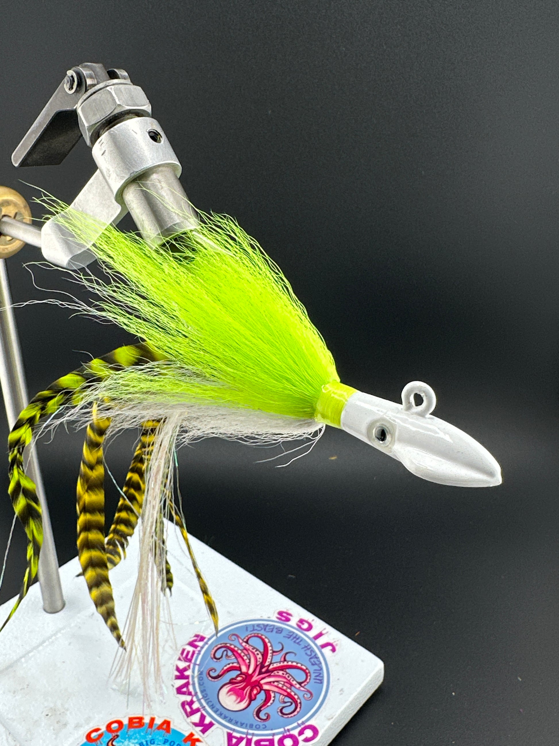 Cobia Bucktail Jig With Feather Tail