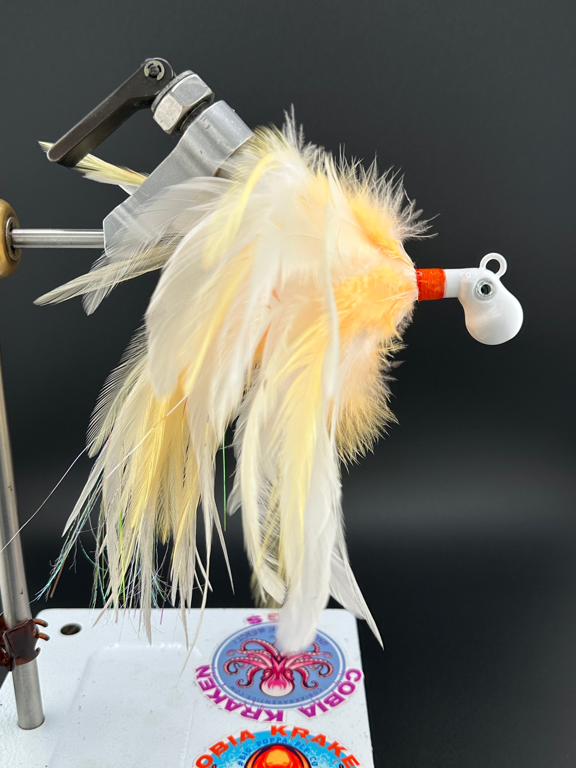 Cobia Jig - Creamsicle orange and white