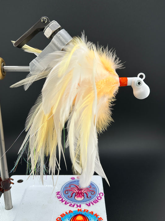 Cobia Jig - Creamsicle orange and white