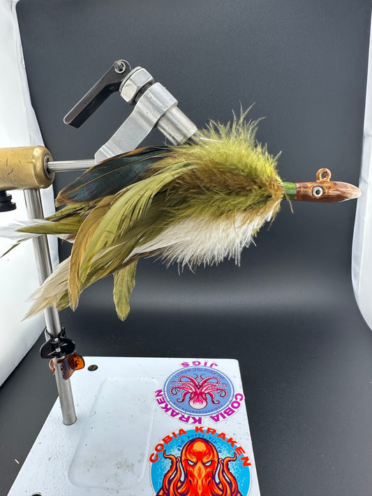 Atlantic Eel Fishing Jig Made of Feathers