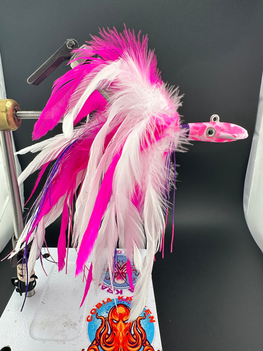 3.5oz Hot Pink & White Squid #1053