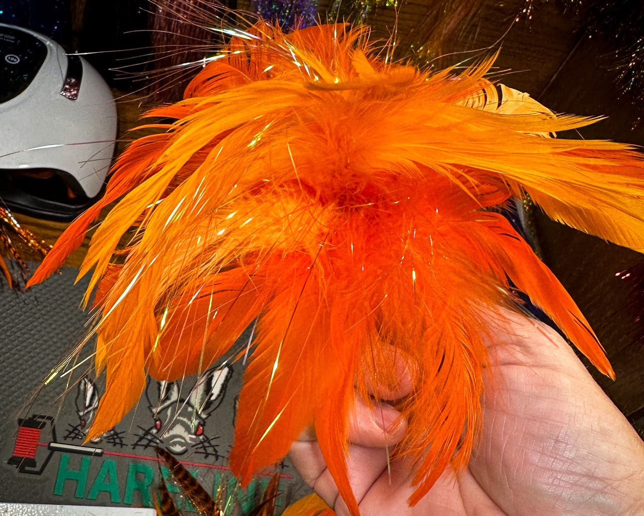 Feathered Cobia Jig - Orange Kraken