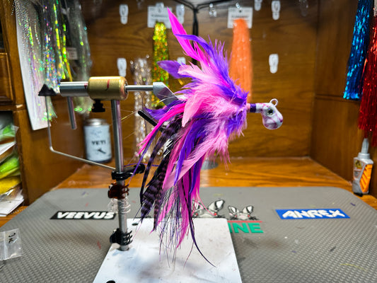 pink purple and fuchsia cobia jig for saltwater fishing 