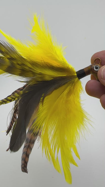 Feathered Cobia Jigs - Yellow & Brown
